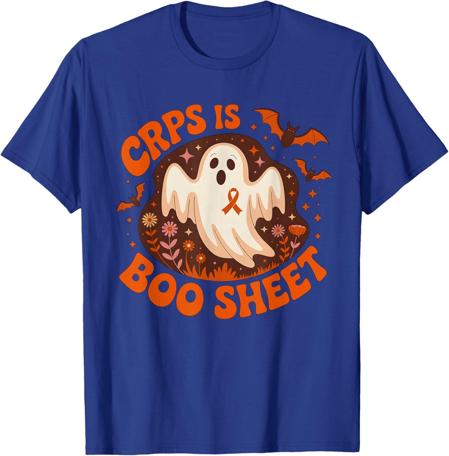 CRPS Awareness Boo Sheet Funny Ghost Halloween T-Shirt - T-Shirt | Royal