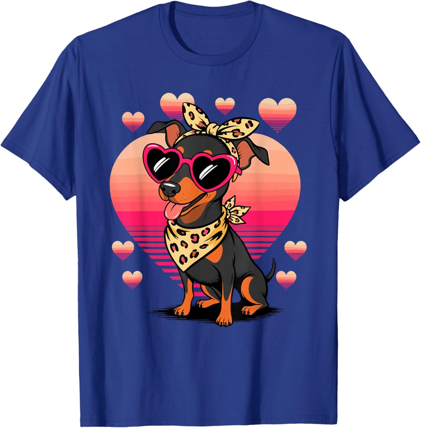 Miniature Pinscher Valentines Day T-Shirt - T-Shirt | Royal