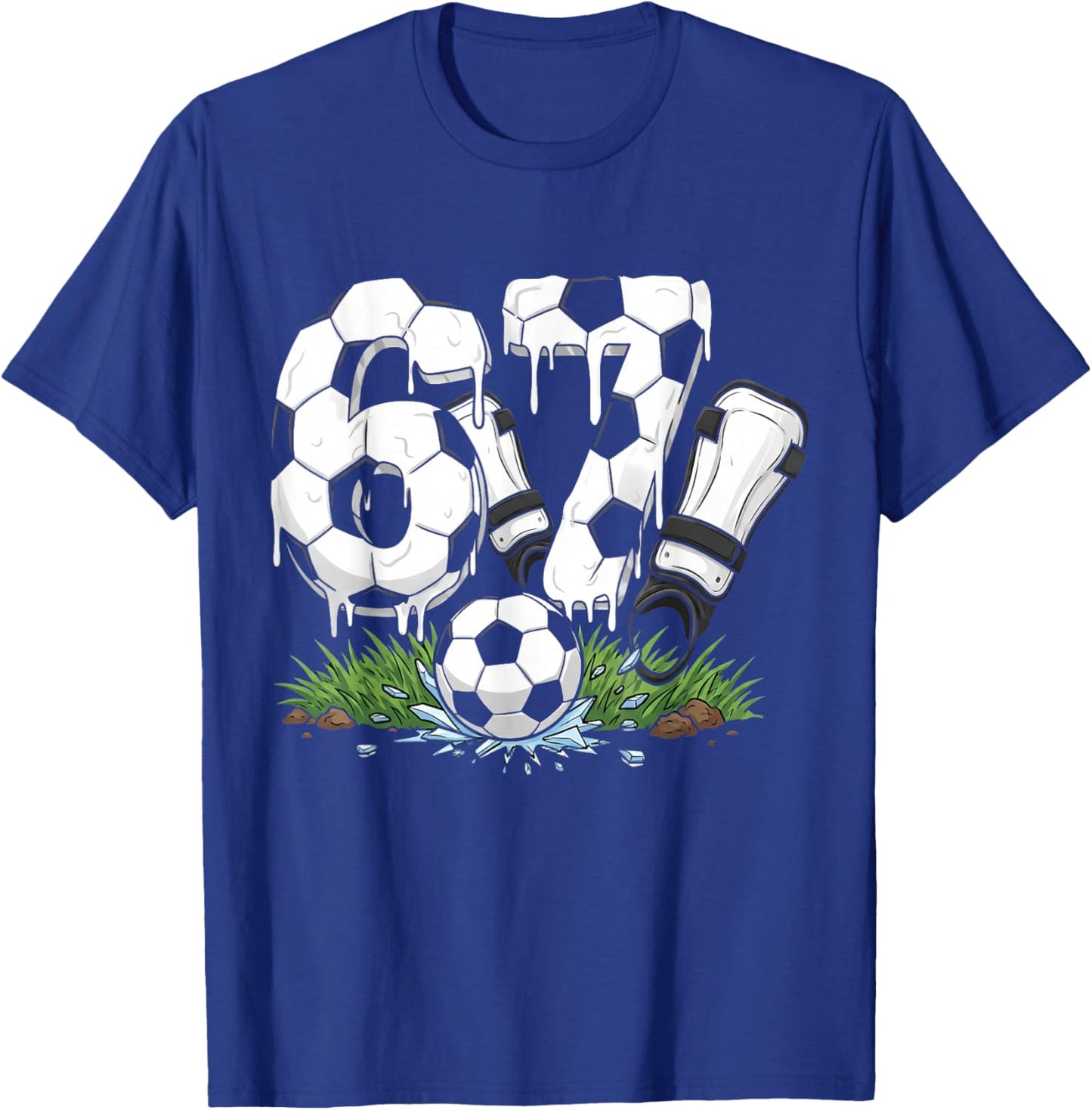 Funny 67 Soccer Drip Number 67 Soccer T-Shirt - T-Shirt | Royal