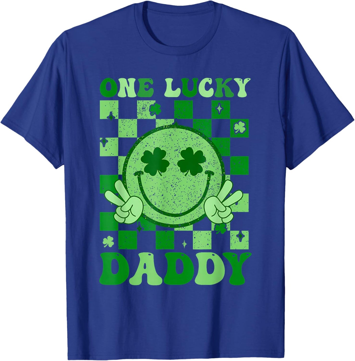Groovy One Lucky Daddy T-Shirt - T-Shirt | Royal