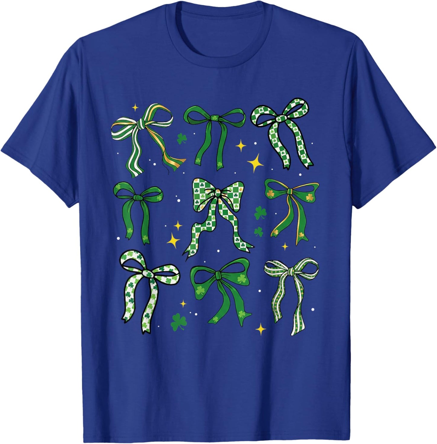 St Patricks Day Bow Coquette Saint Paddys Girls Kids Women T-Shirt - T-Shirt | Royal