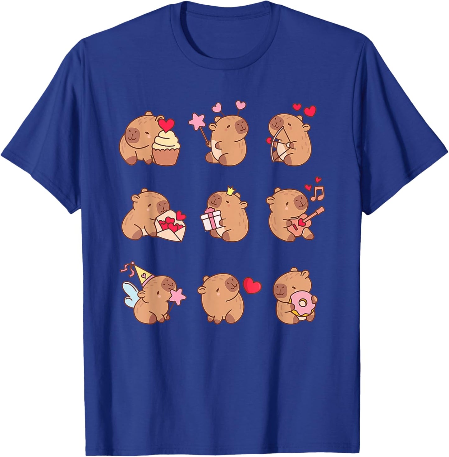 Super Cute Capybaras Girlie Capybara T-Shirt - T-Shirt | Royal