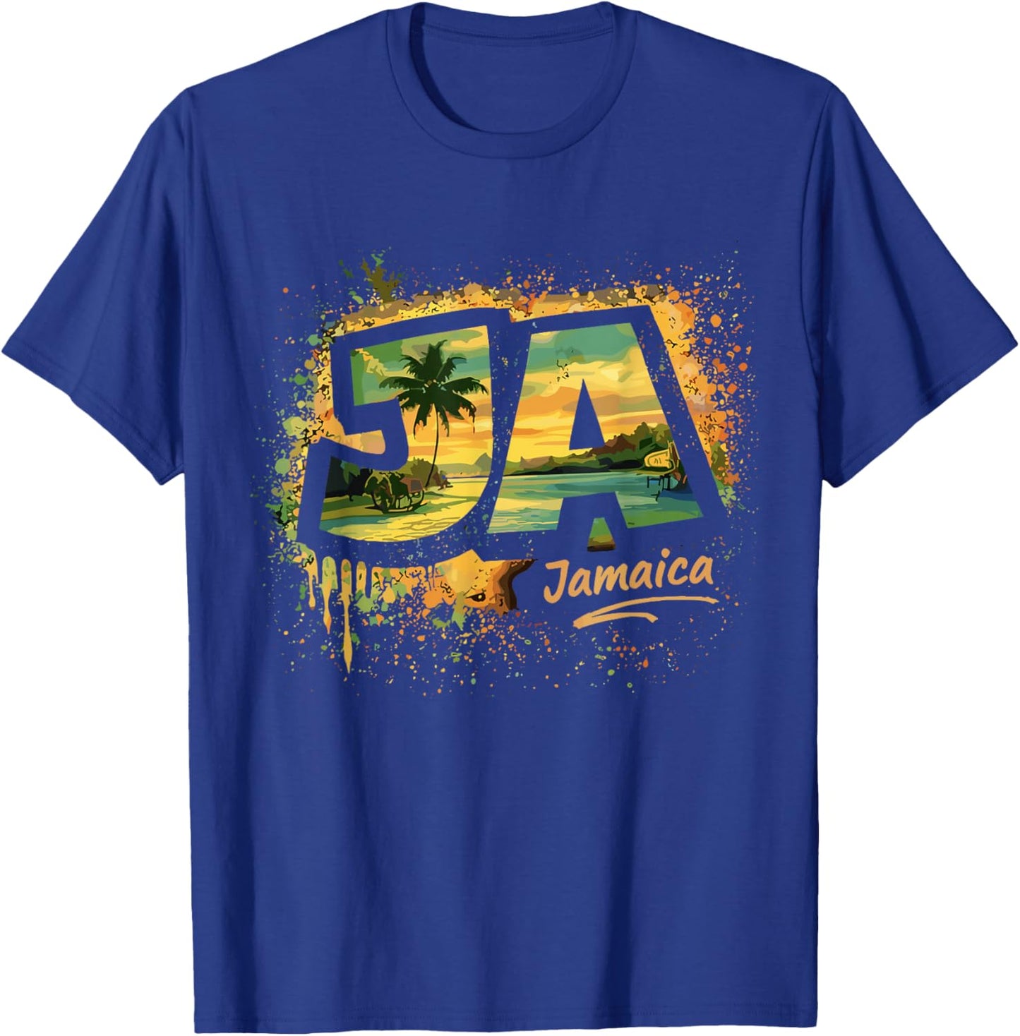 Jamaica Street Art Travel Design T-Shirt - T-Shirt | Royal