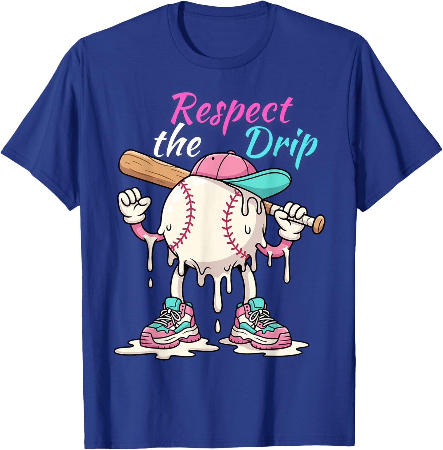 Funny Baseball Life Style 101 Youth Drip Streetwear T-Shirt - T-Shirt | Royal