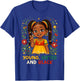Young Gifted and Black History Month Floral Afro Girl T-Shirt - T-Shirt | Royal
