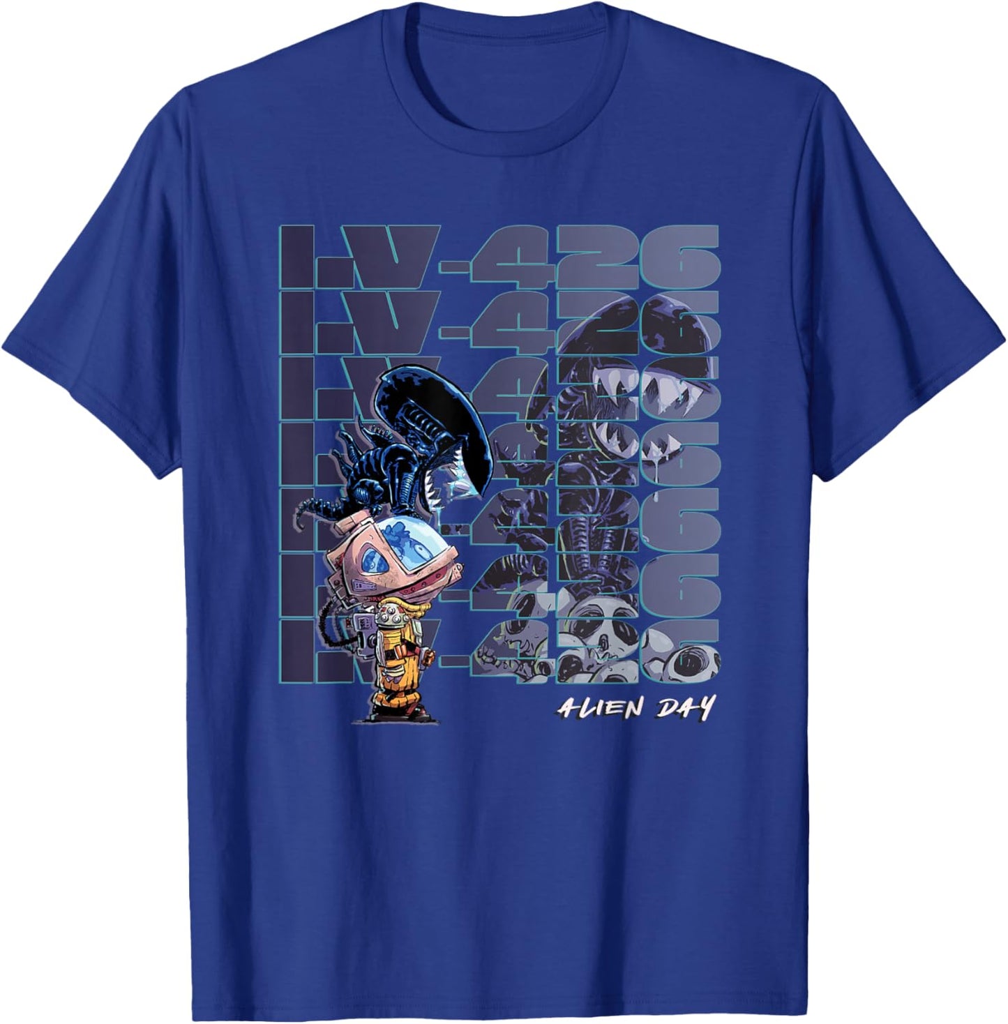 Alien Day LV-426 Alien Day Stack T-Shirt - T-Shirt | Royal