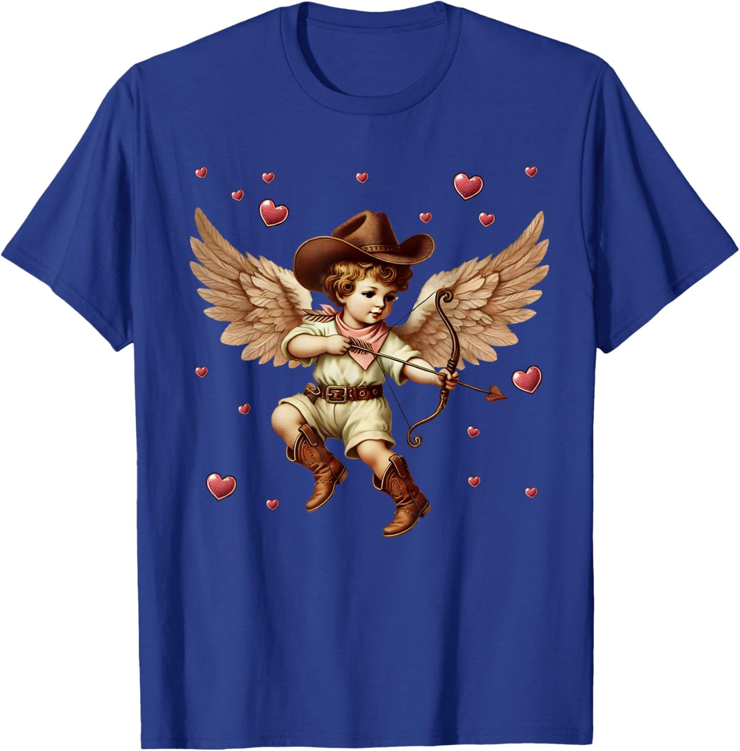 Cowboy Cupid Western Rodeo Valentine's Day Wild West Kids T-Shirt - T-Shirt | Royal