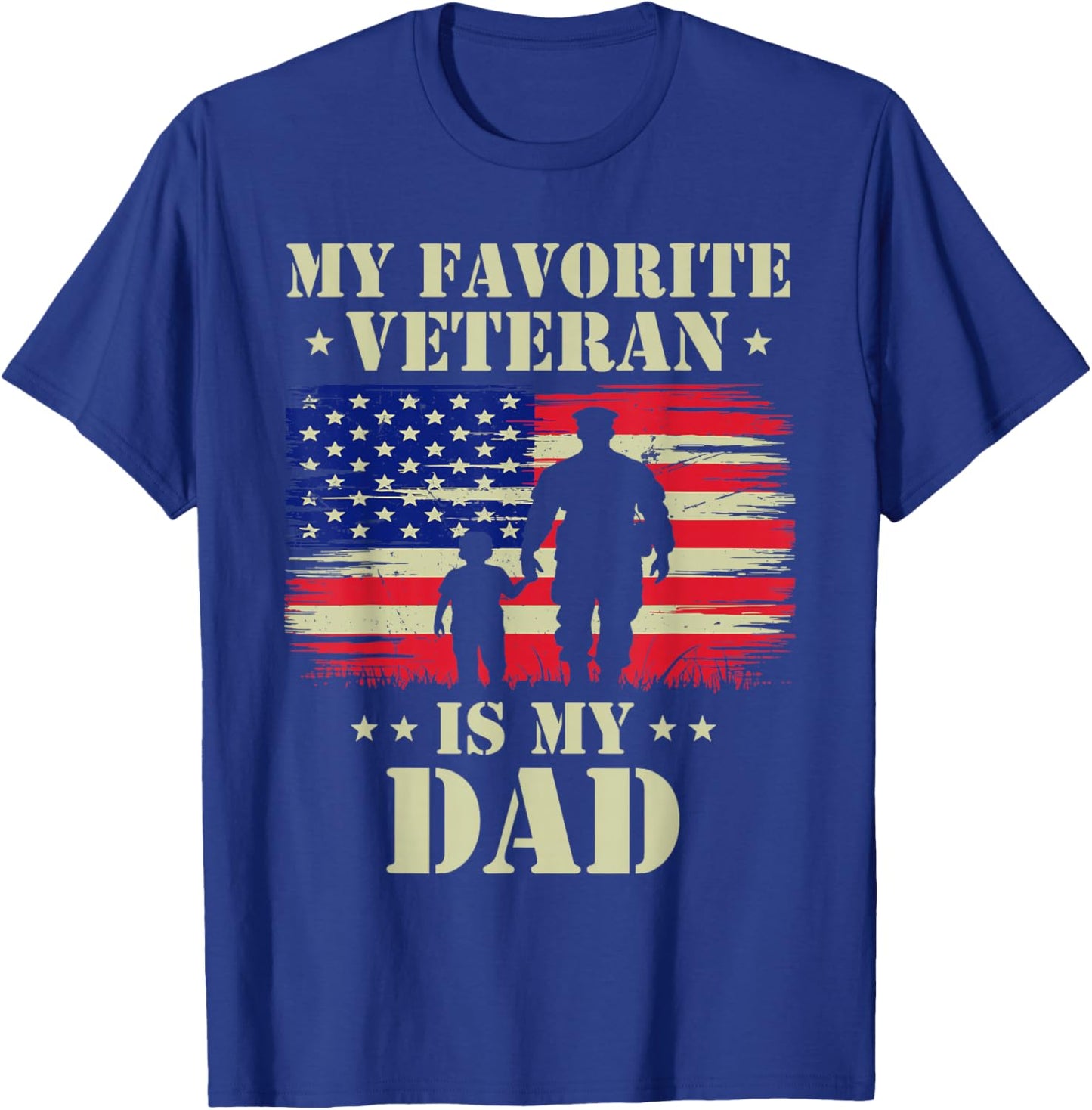 Father Veterans Day My Favorite Veteran is My Dad Proud Kids T-Shirt - T-Shirt | Royal