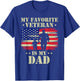 Father Veterans Day My Favorite Veteran is My Dad Proud Kids T-Shirt - T-Shirt | Royal