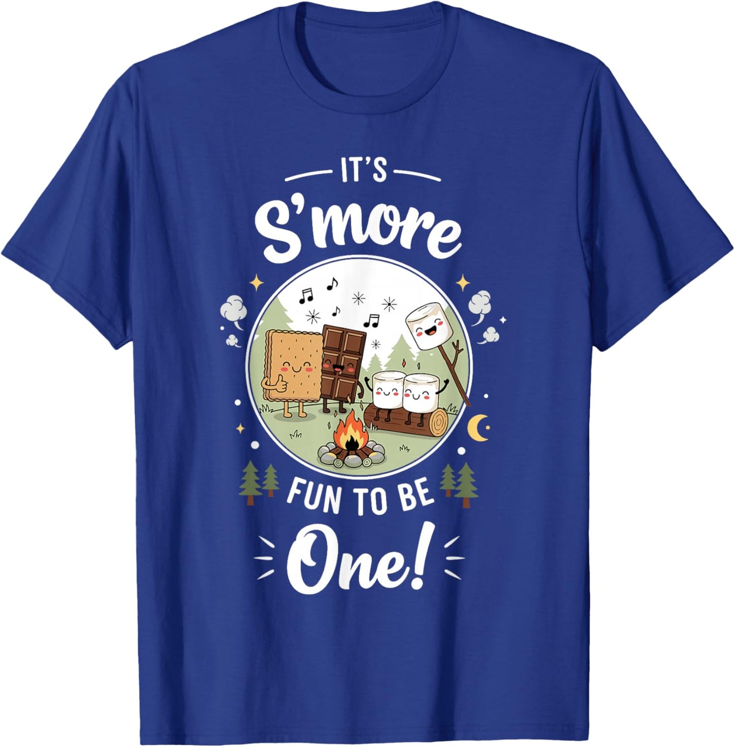 It's S'More Fun to Be One First Birthday Smores Party Theme T-Shirt - T-Shirt | Royal
