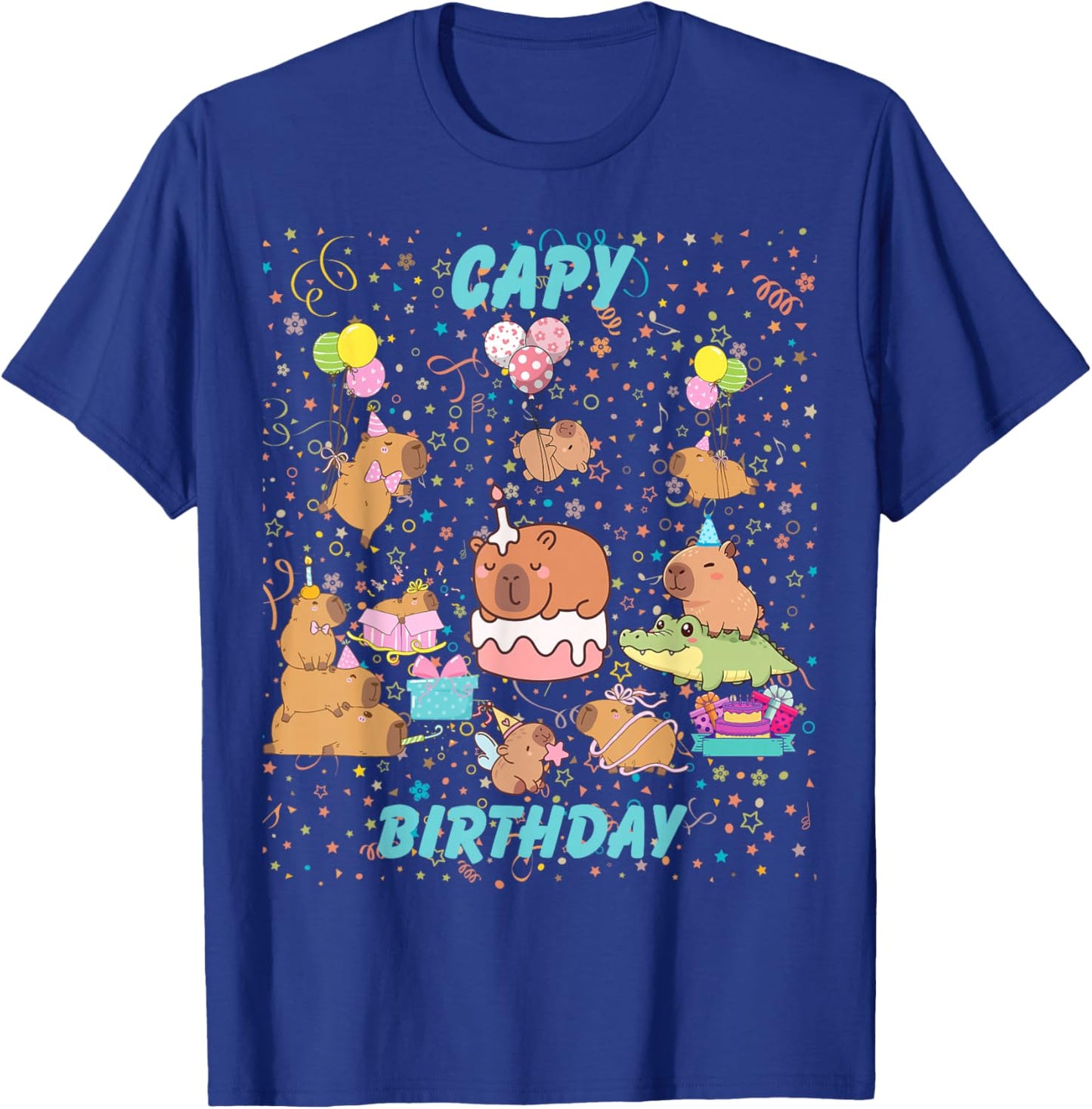 Capy Birthday T-Shirt - T-Shirt | Royal