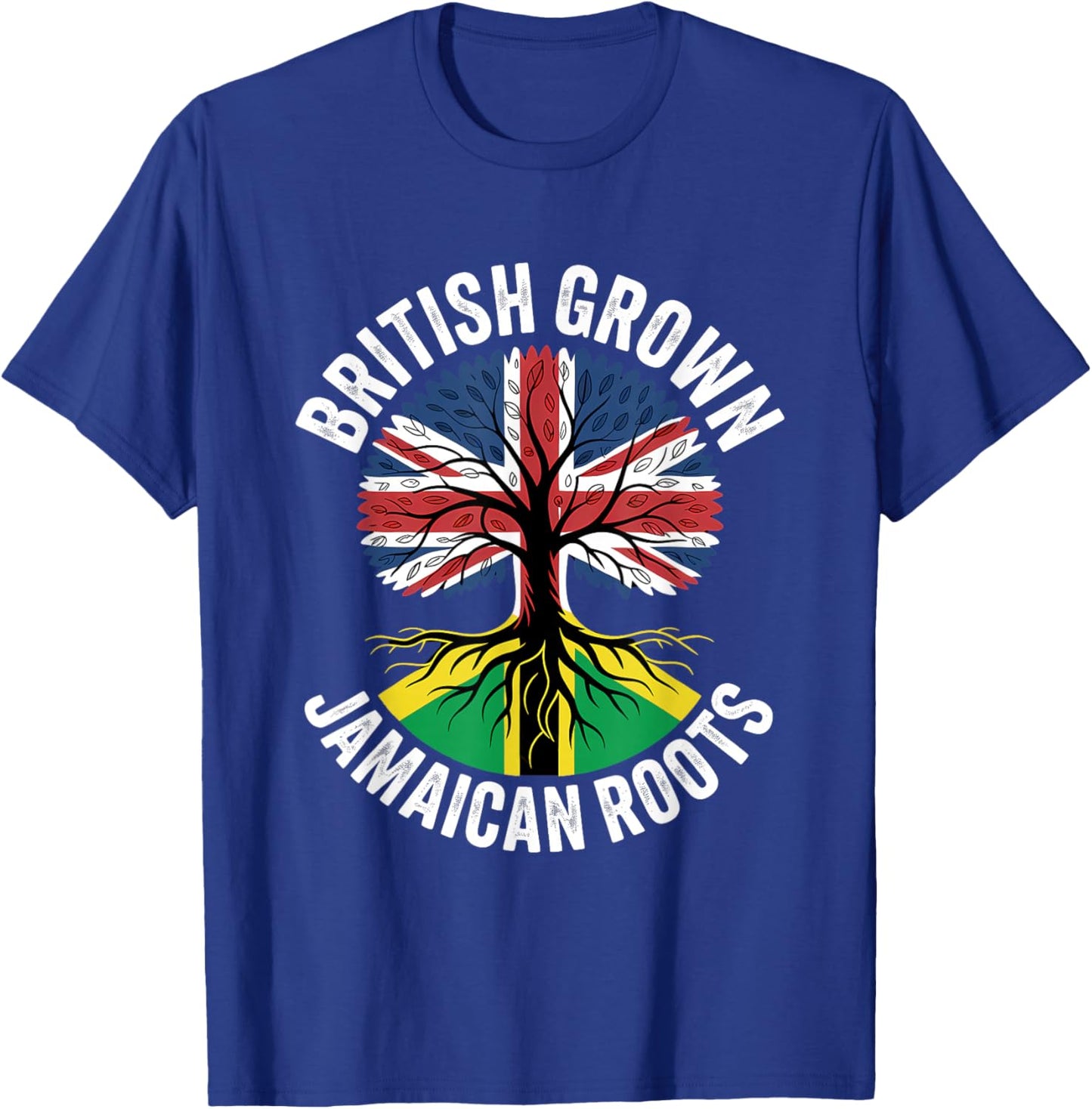British Grown Jamaican Roots UK Jamaica T-Shirt - T-Shirt | Royal