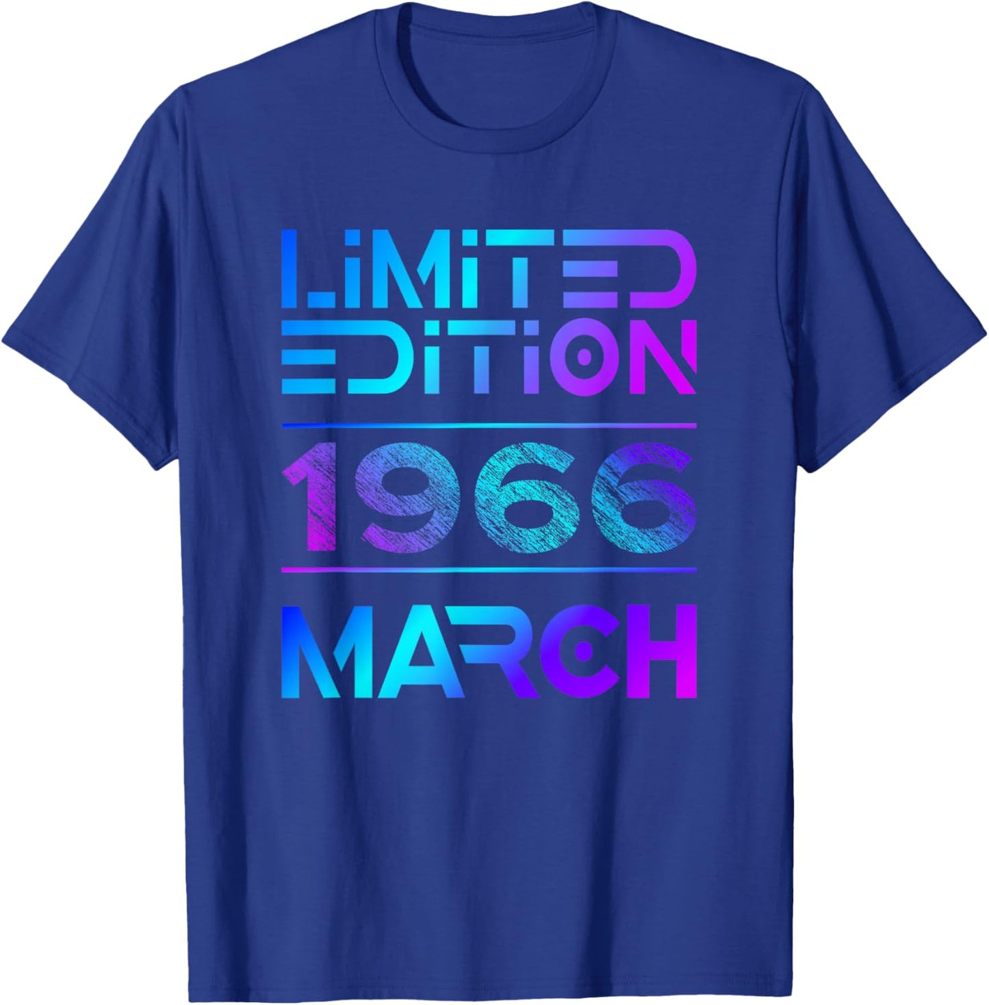 Limited Edition March 1966 Vintage 60. Birthday T-Shirt - T-Shirt | Royal
