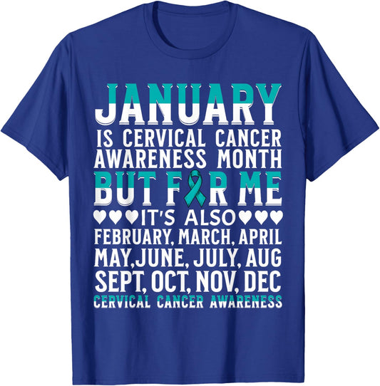 Cervical Cancer Awareness Products Cervical Cancer T-Shirt - T-Shirt | Royal