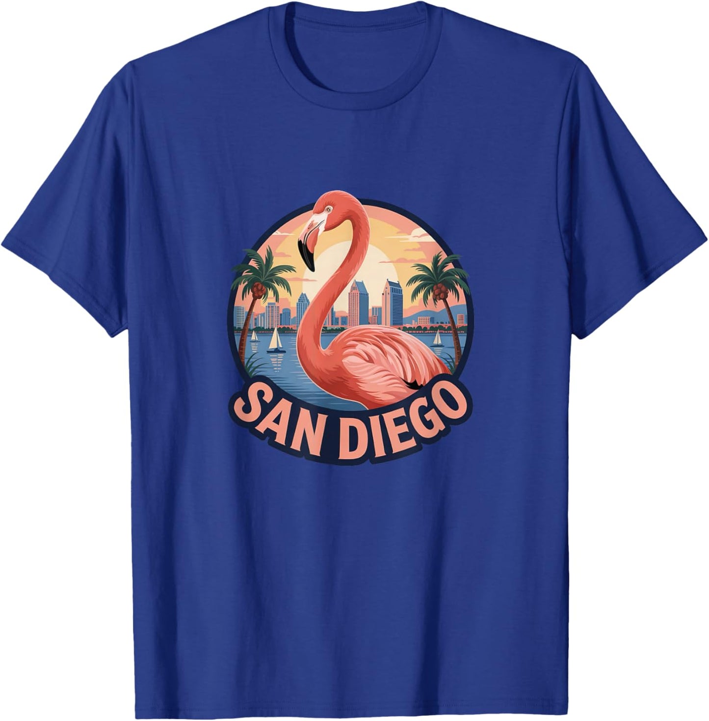 San Diego Flamingo Cute Animal City Zoo My T-Shirt - T-Shirt | Royal