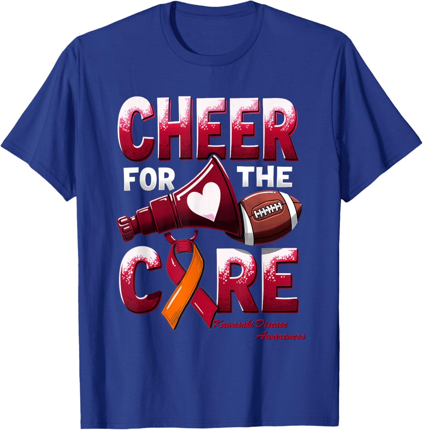 Cheer for Cure Kawasaki Disease Warrior T-Shirt - T-Shirt | Royal