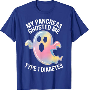 Halloween My Pancreas Ghosted Me Diabetes Boys & Girls T-Shirt - T-Shirt | Royal