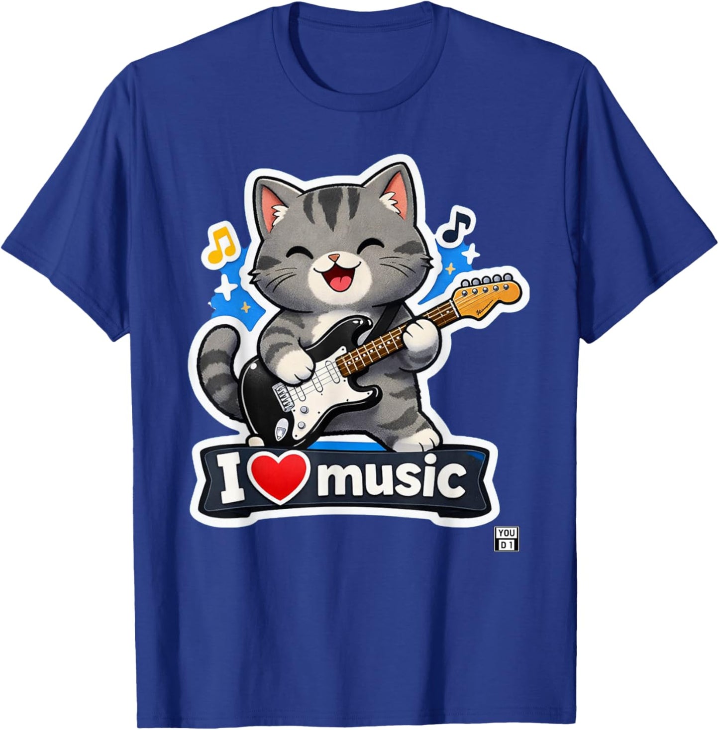 Guitar Kat T-Shirt - T-Shirt | Royal