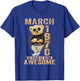 March 1970 56th Birthday 2026 Women 56 Years Teddy Bear T-Shirt - T-Shirt | Royal