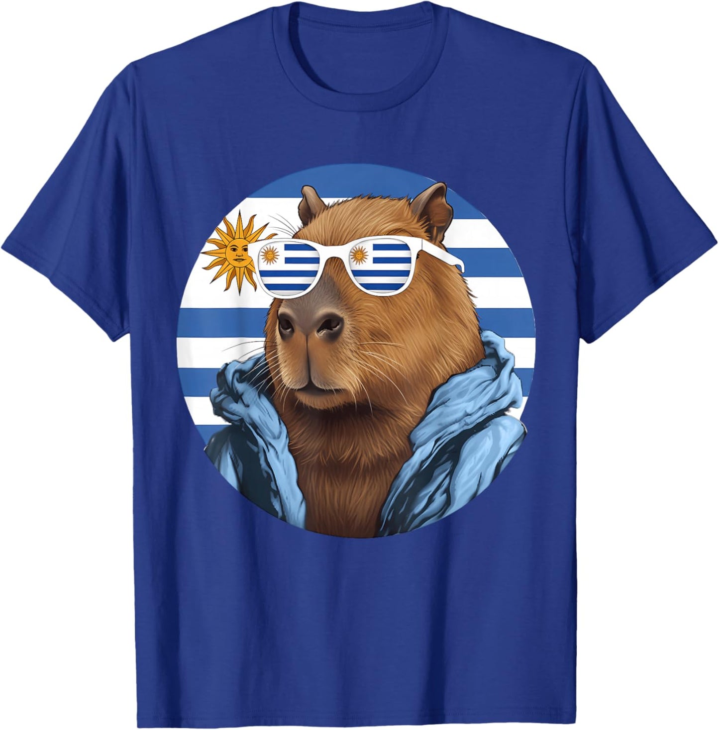 Uruguay Flag Capybara Uruguayan Roots T-Shirt - T-Shirt | Royal