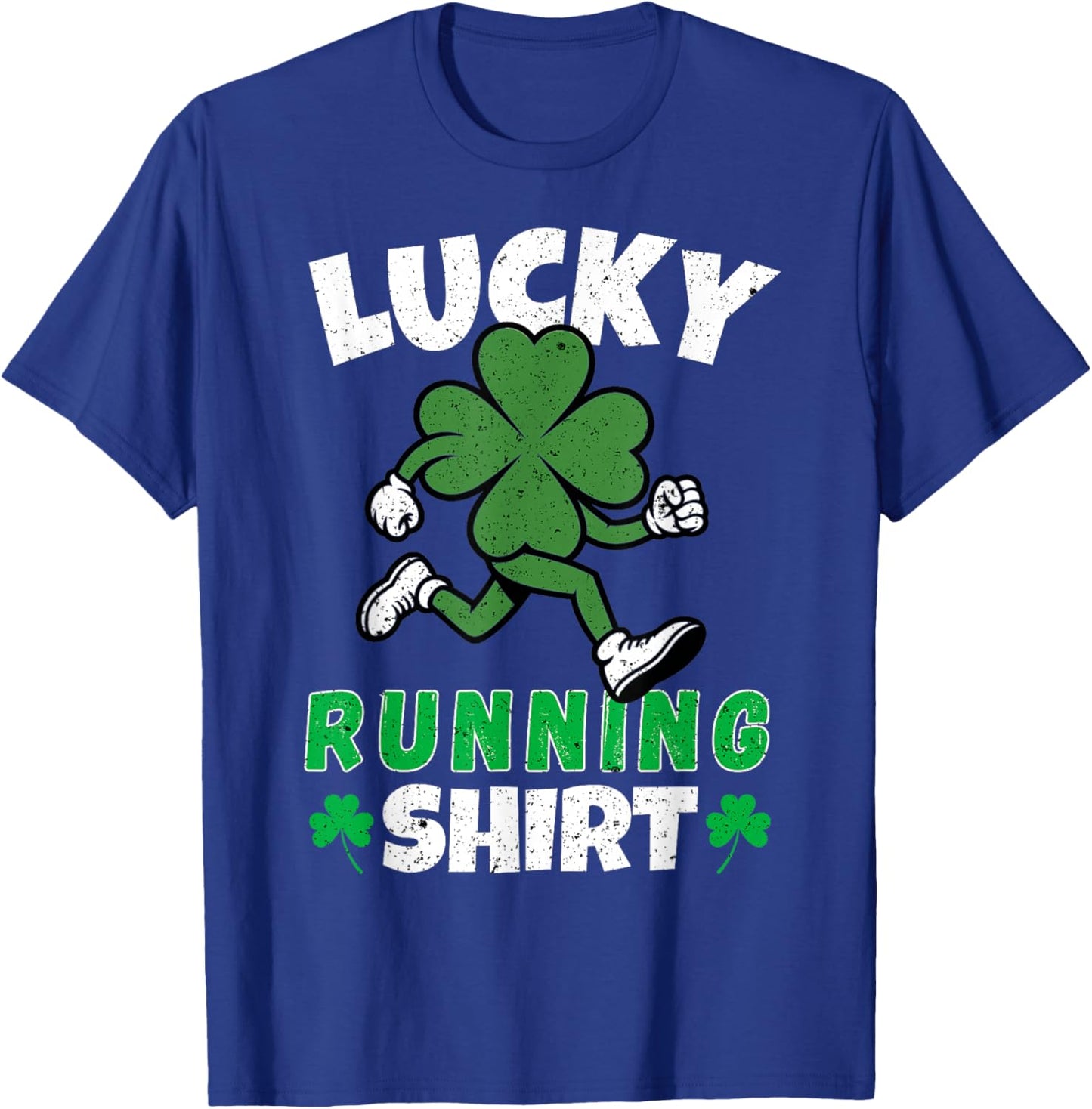 Funny Lucky Running Irish Shamrock St Patricks Day 5k Run T-Shirt - T-Shirt | Royal