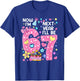6 Year Old Birthday 67 Trend Now I'm 6 Next Year I'll be 7 T-Shirt - T-Shirt | Royal