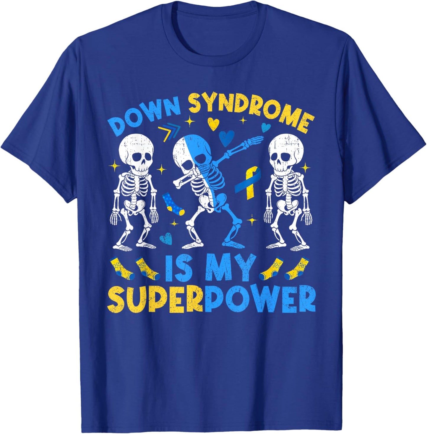 Down Syndrome Awareness Chromosome Superpower Boy Girl Kid T-Shirt - T-Shirt | Royal