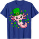 Axolotl St Patricks Day Saint Pattys Boys Girls Kids Women T-Shirt - T-Shirt | Royal