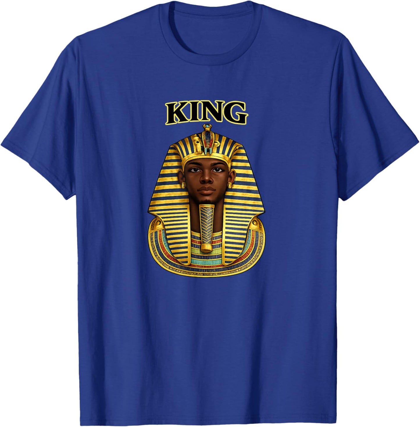 Black King African Royalty Egyptian Pharaoh Kemet Art T-Shirt - T-Shirt | Royal