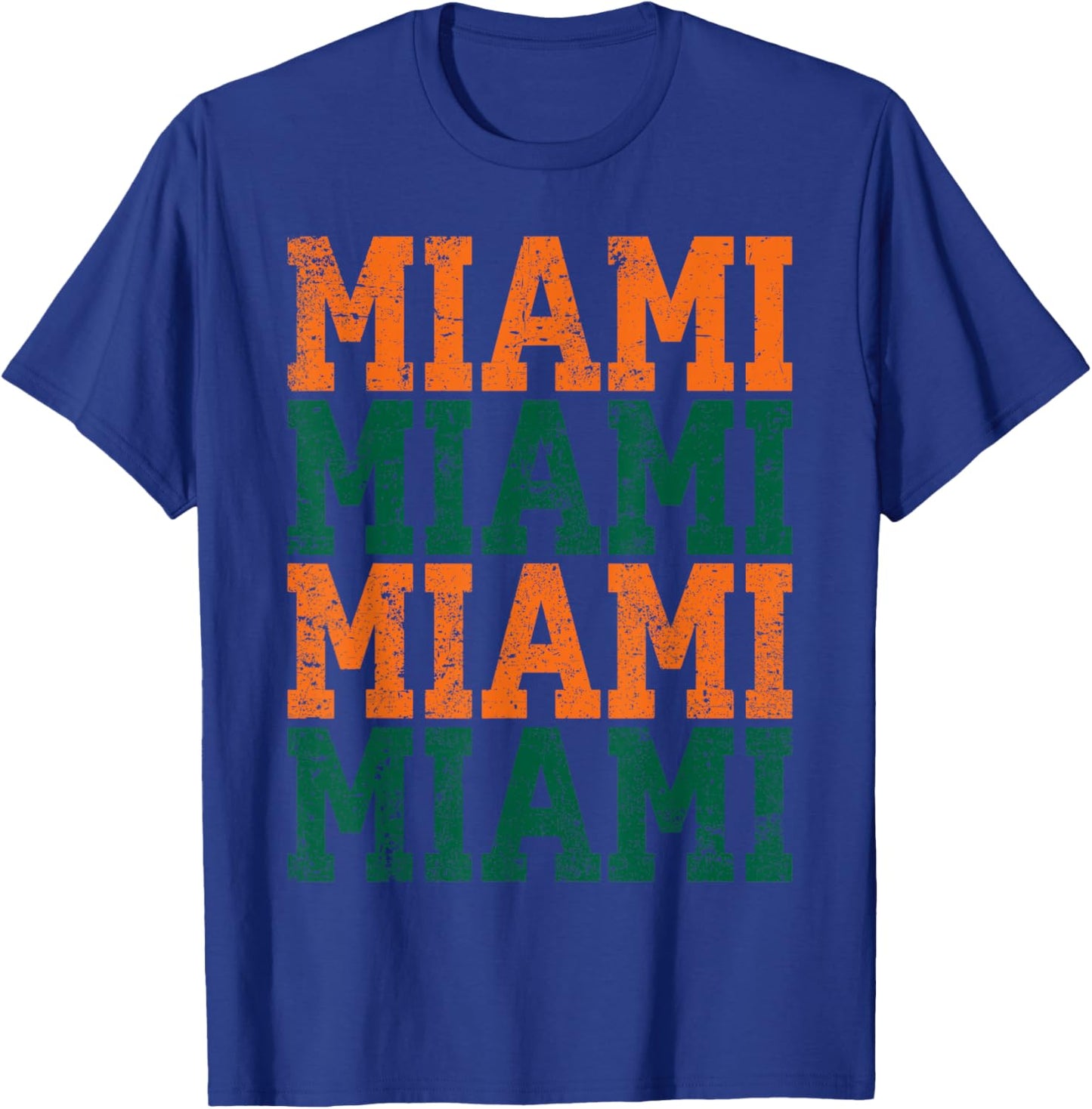 Miami Heart Vintage Men Women Kid T-Shirt - T-Shirt | Royal