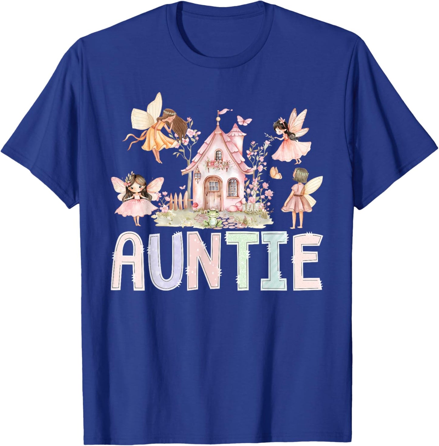 Fairy Auntie Magical Floral Birthday Girl Fairytale Matching T-Shirt - T-Shirt | Royal