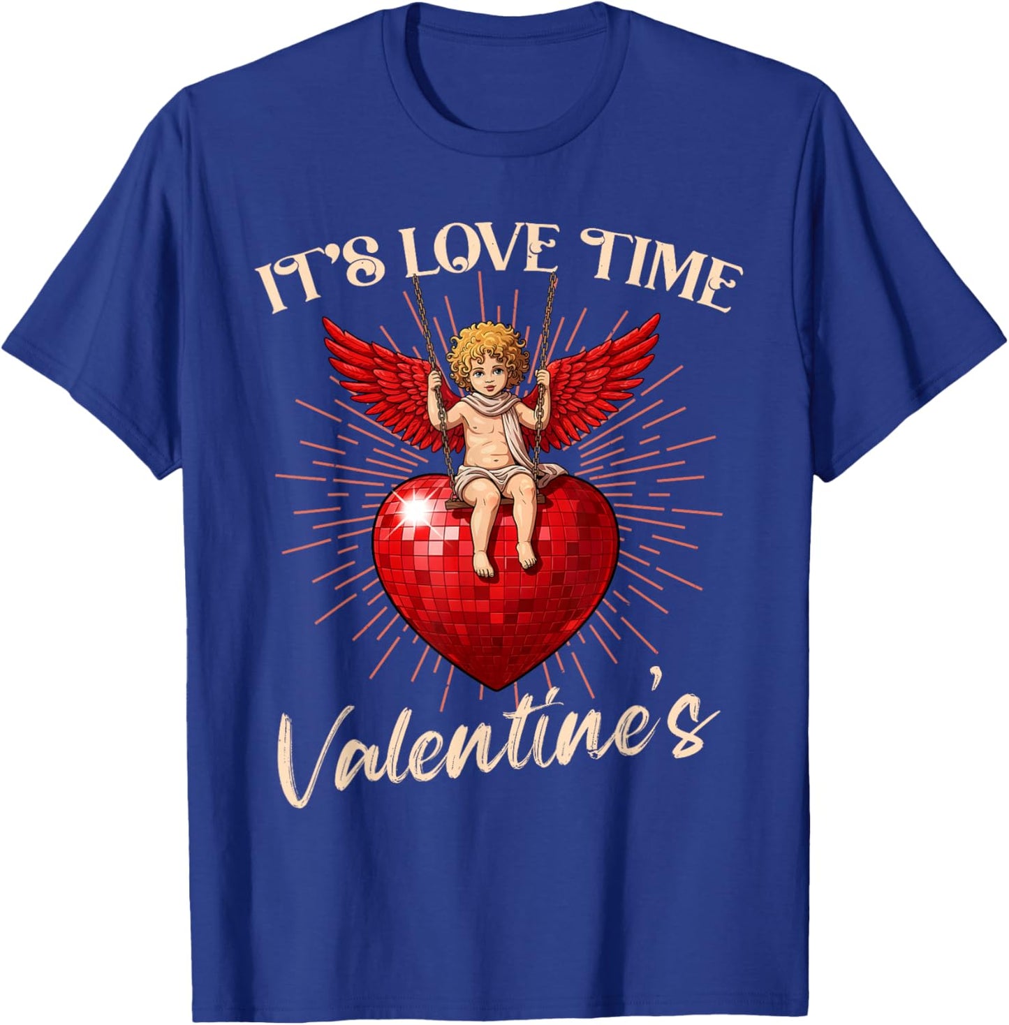 It's Love Time' Cute Cupid Valentine, for Valentine Day Fun T-Shirt - T-Shirt | Royal