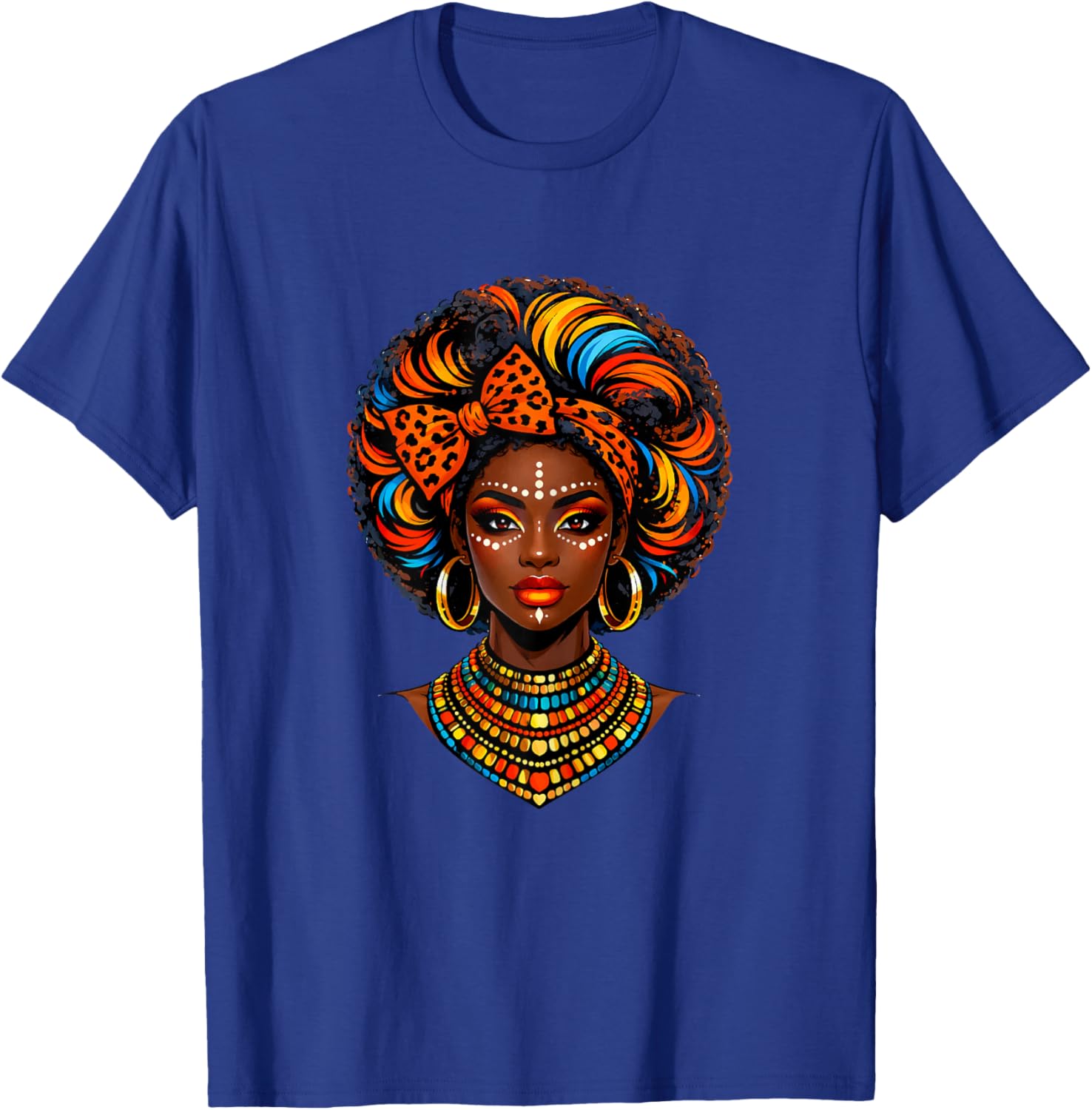 Black Queen Dripping Afro Melanin Black History Month Women T-Shirt - T-Shirt | Royal