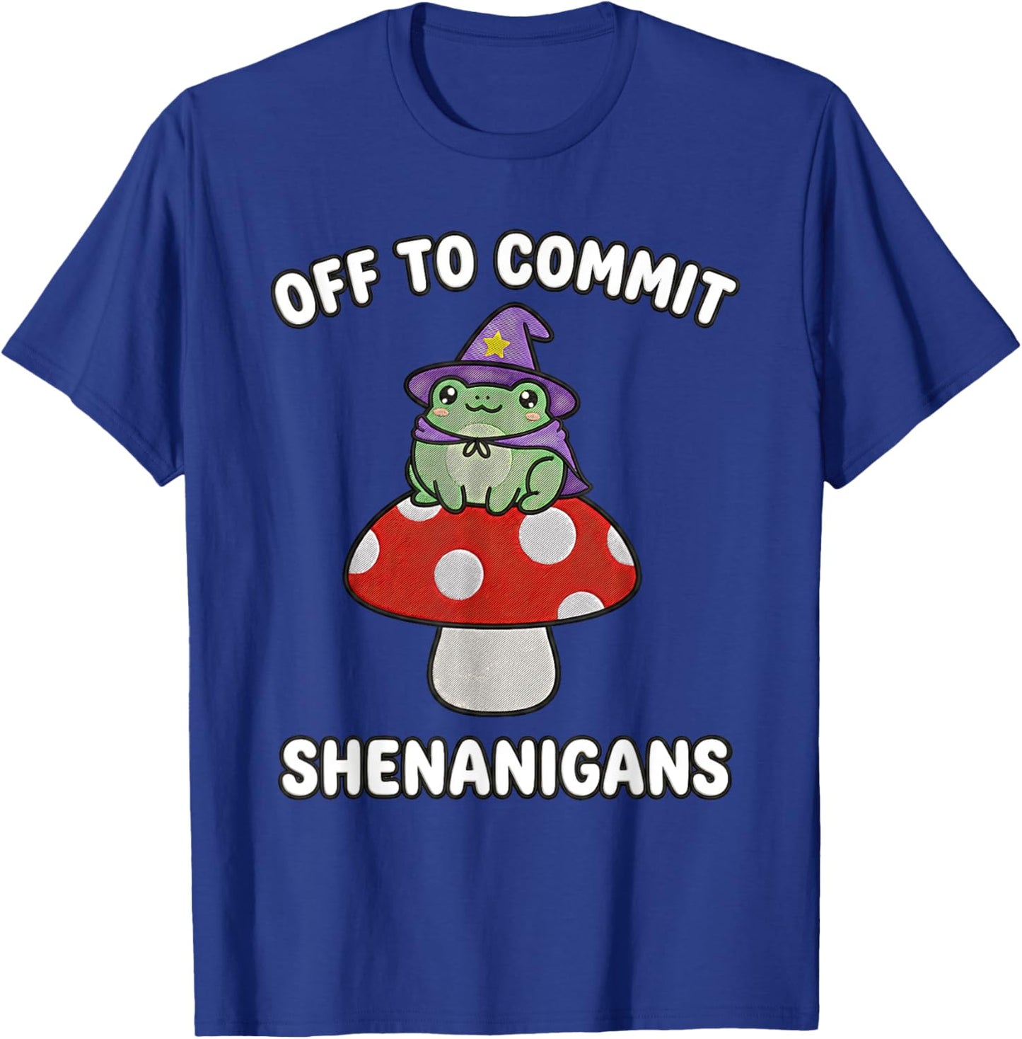 Off to Commit Shenanigans Funny Dark Fantasy Frog Kids Meme T-Shirt - T-Shirt | Royal