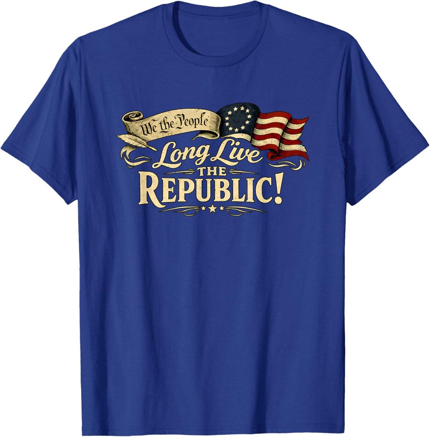 Long Live The Republic USA 1776 2026 Patriotic 4th of July T-Shirt - T-Shirt | Royal