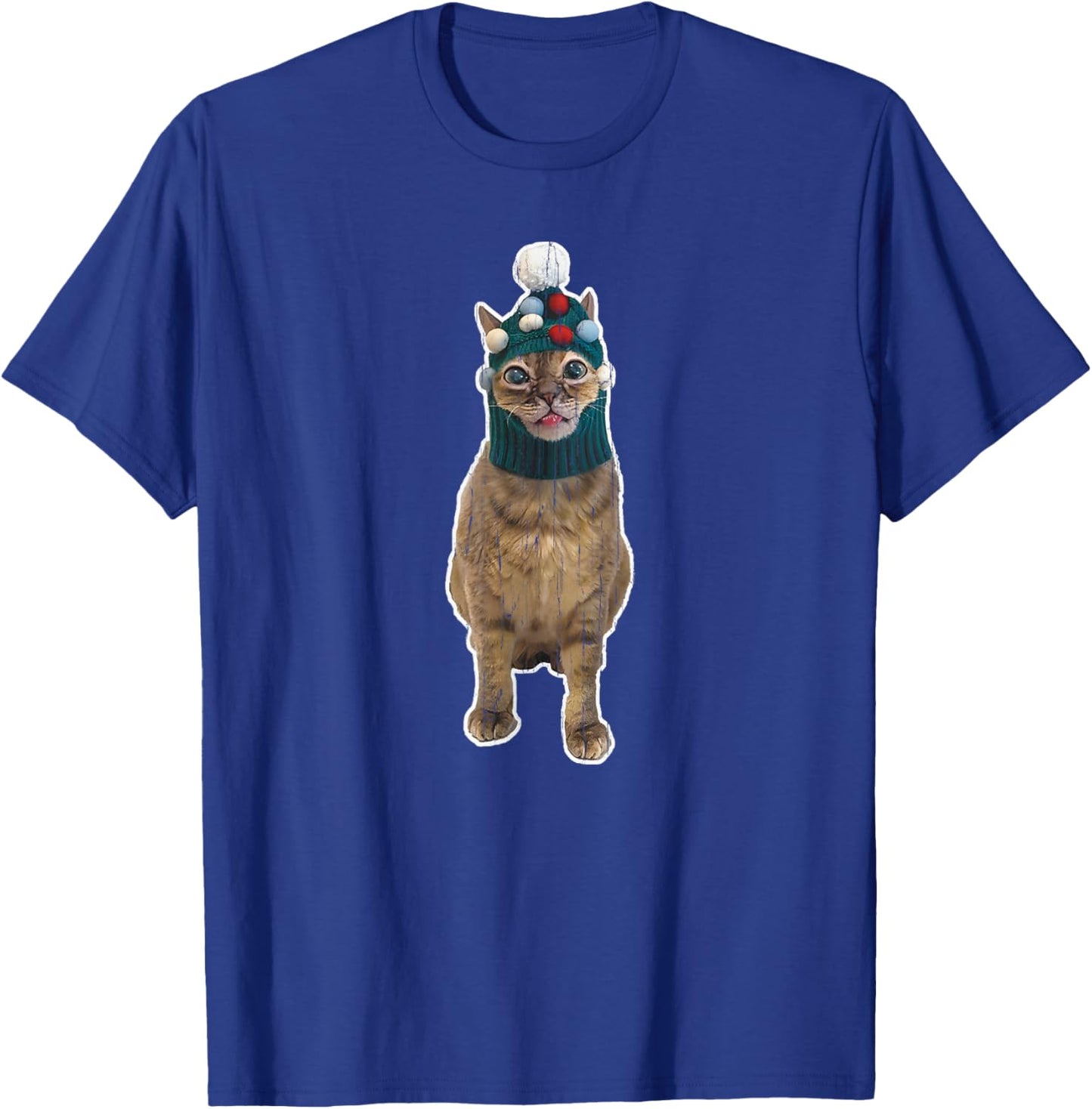 Gumbus Tree, Christmas Cat T-Shirt - T-Shirt | Royal