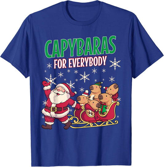 Ugly Christmas Men Kinds Women Funny Capybara T-Shirt - T-Shirt | Royal