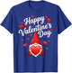 Happy Valentines Day Gnome Red Hearts Love Women Girls T-Shirt - T-Shirt | Royal