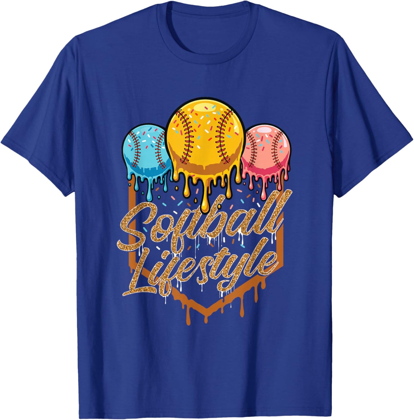 Softball Lifestyle - Softball Lover Softballer T-Shirt - T-Shirt | Royal