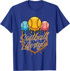 Softball Lifestyle - Softball Lover Softballer T-Shirt - T-Shirt | Royal