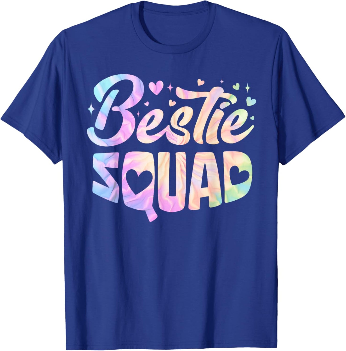Best Friend Matching Bestie Squad BFF Cute Funny Tie Dye T-Shirt - T-Shirt | Royal
