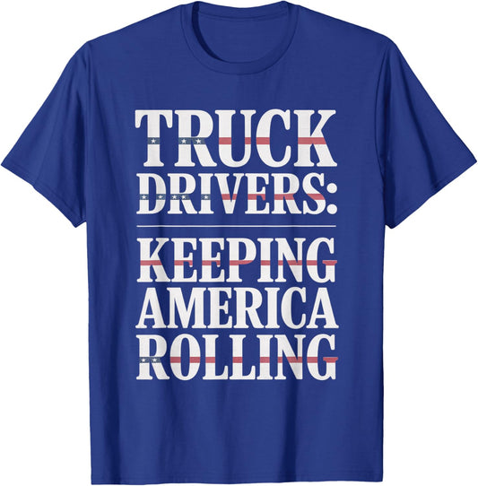 Trucker 18 Wheeler Semi Truck Truck Driver T-Shirt - T-Shirt | Royal