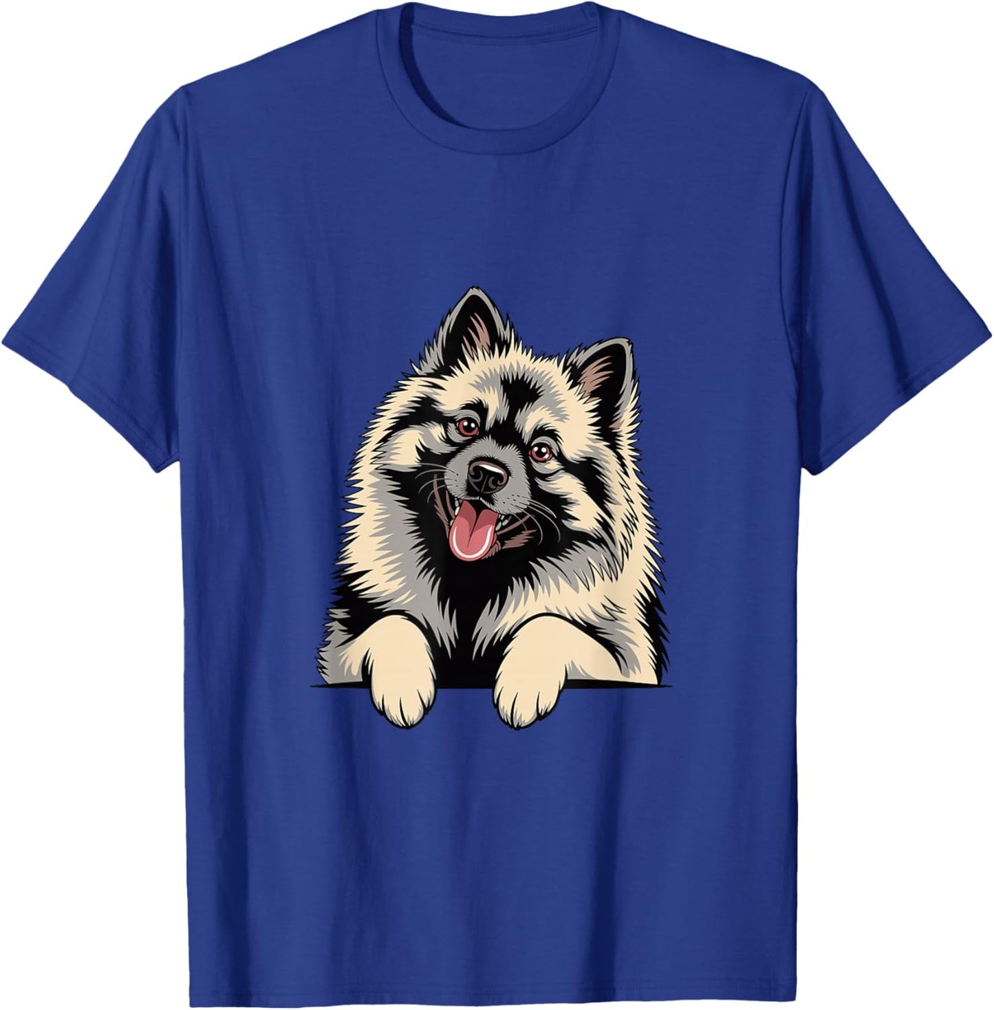 Cute Fluffy Gray Illustration Cartoon Canine Pup Keeshond T-Shirt - T-Shirt | Royal