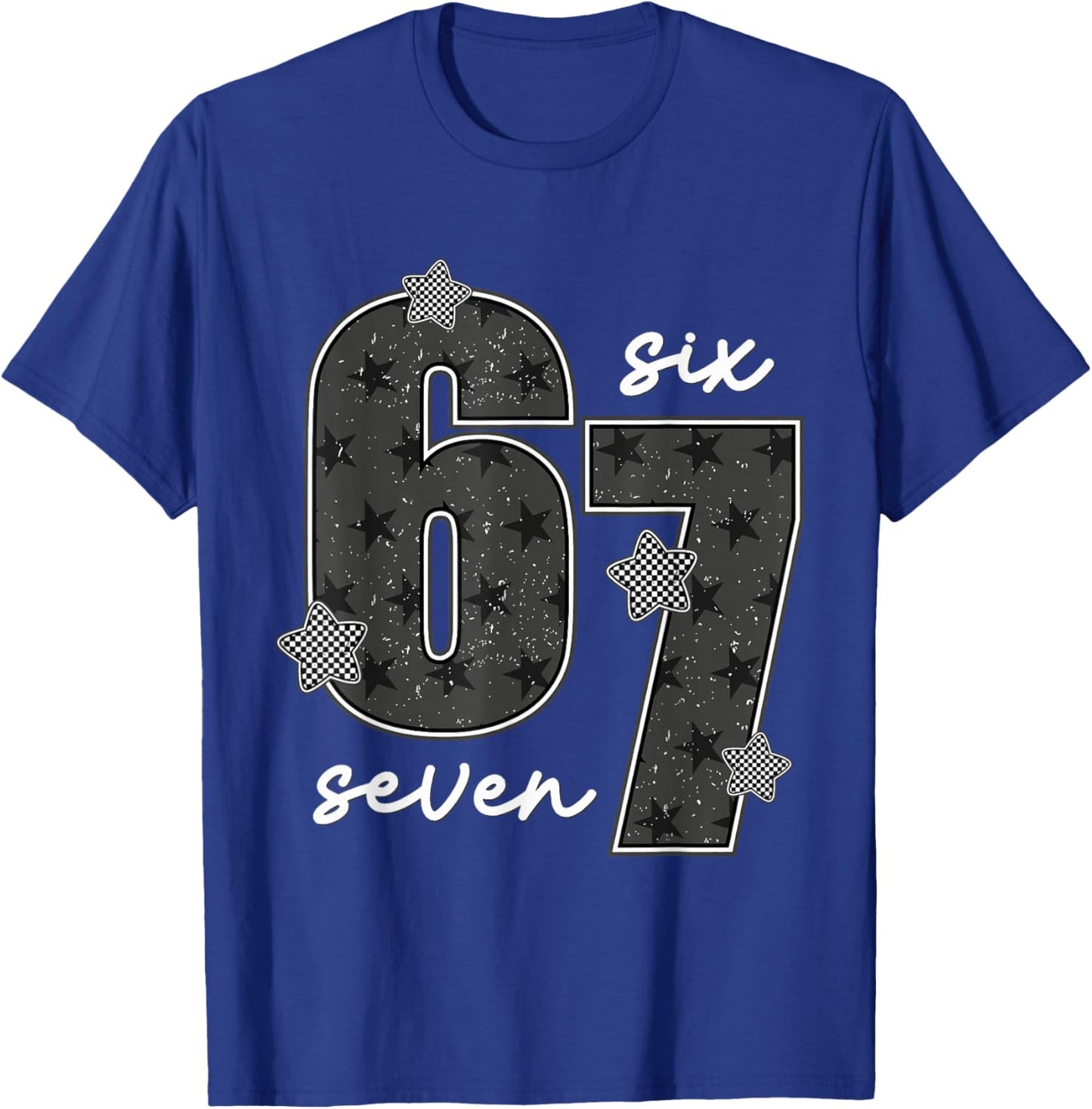 Floral Funny Women Girls 67 Six Seven Meme T-Shirt - T-Shirt | Royal