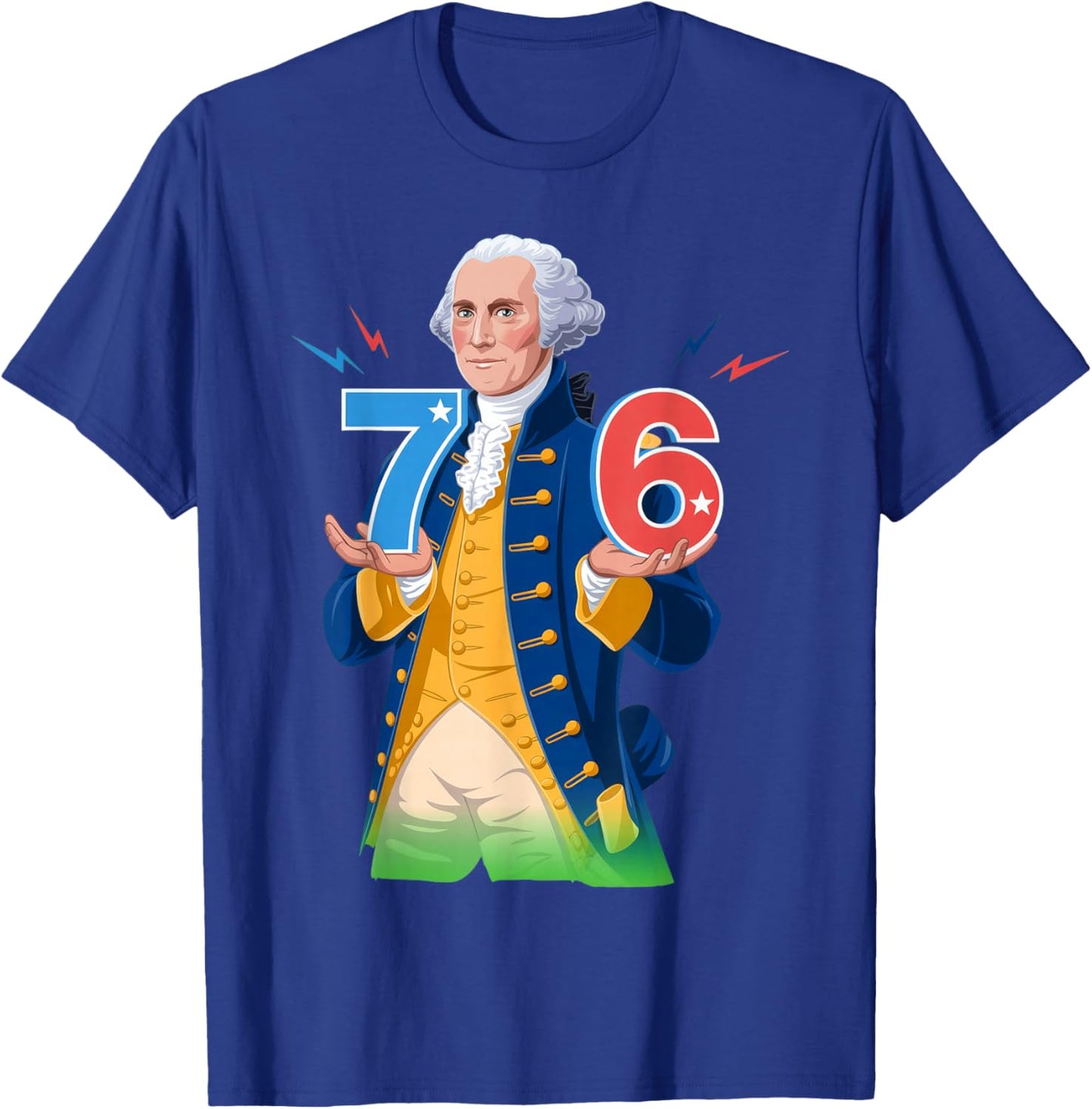 6-7 7-6 George Washington Seven Six Teacher American T-Shirt - T-Shirt | Royal