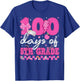 Happy 100 Days of 5th Grade Coquette Bow Checkered Girl Kid T-Shirt - T-Shirt | Royal