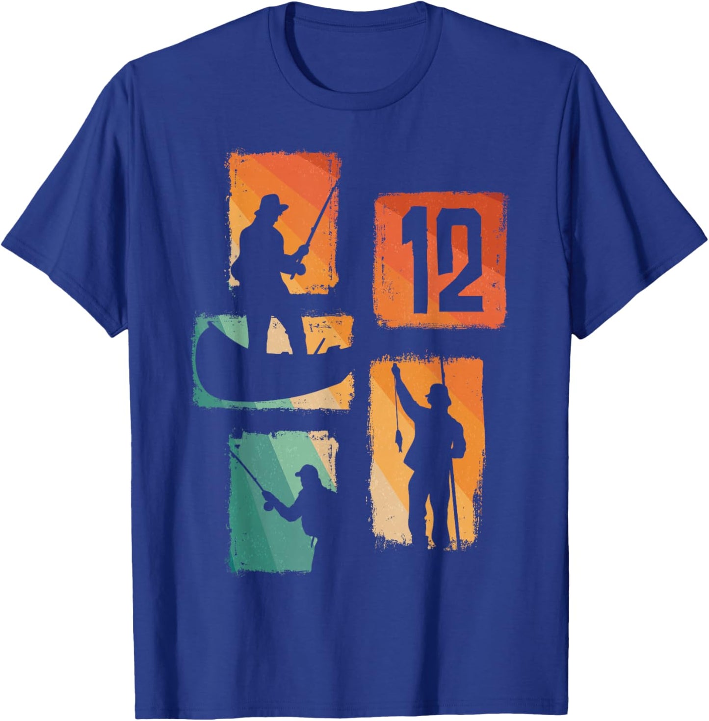 12th Birthday Fishing 12 Years Old Fisherman Fish Angler T-Shirt - T-Shirt | Royal