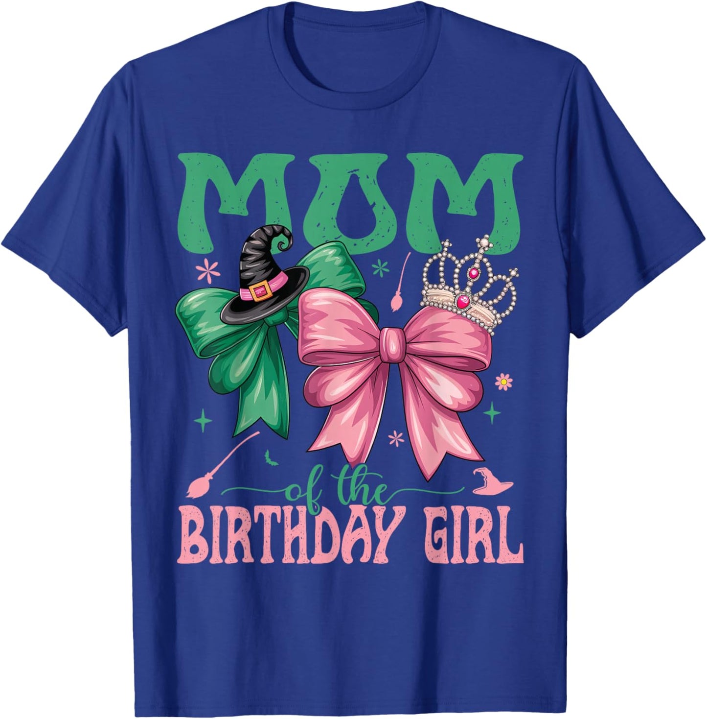 Mom of The Birthday Girl Matching Witch Family Bday Part T-Shirt - T-Shirt | Royal