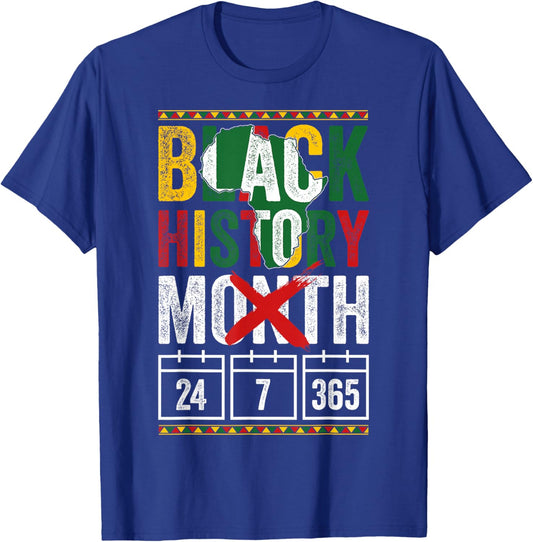 Black History Month Patriotic African American Men Women T-Shirt - T-Shirt | Royal