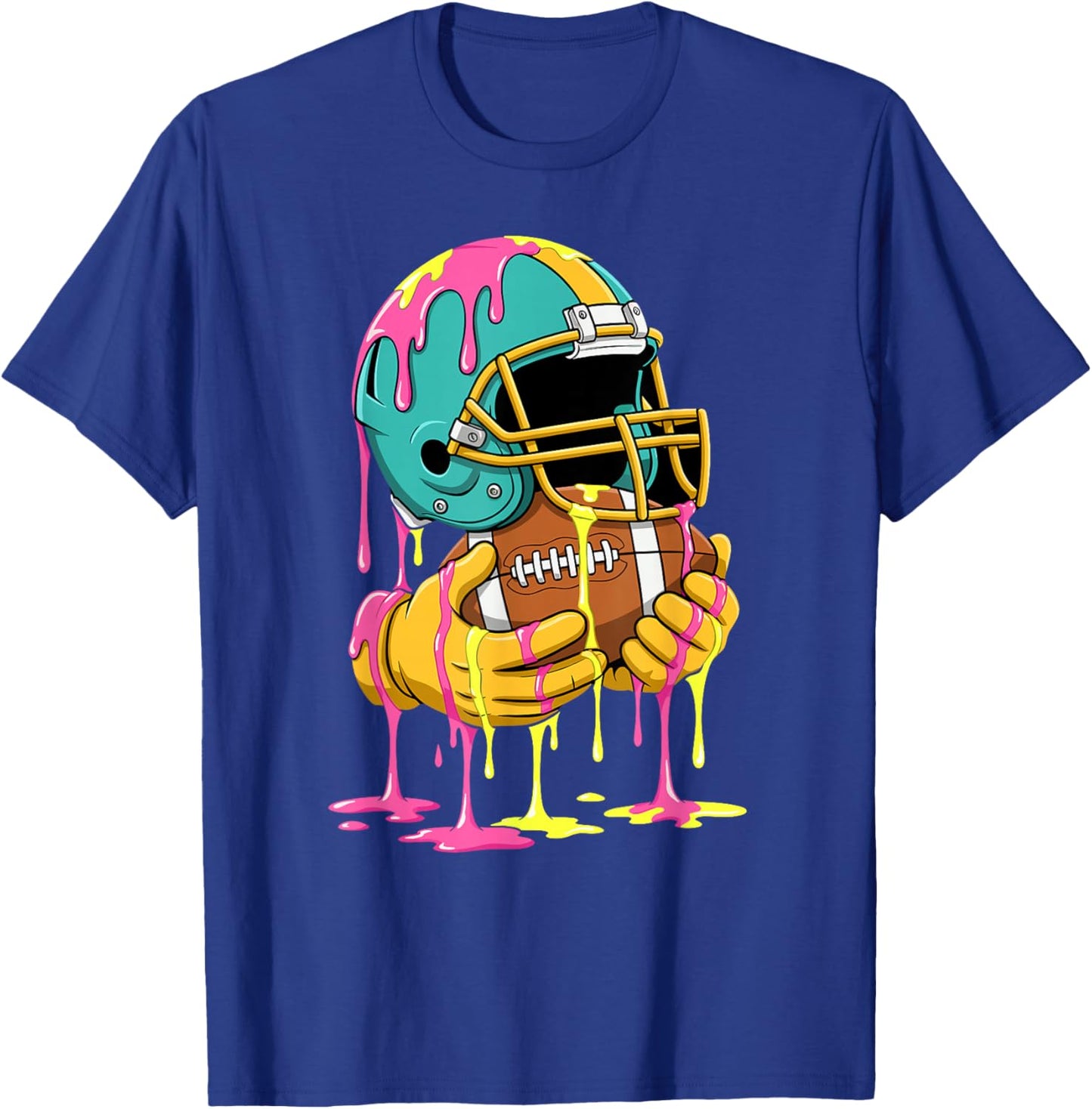 Funny Football Drip Boys Ice Cream Respect Street Style T-Shirt - T-Shirt | Royal
